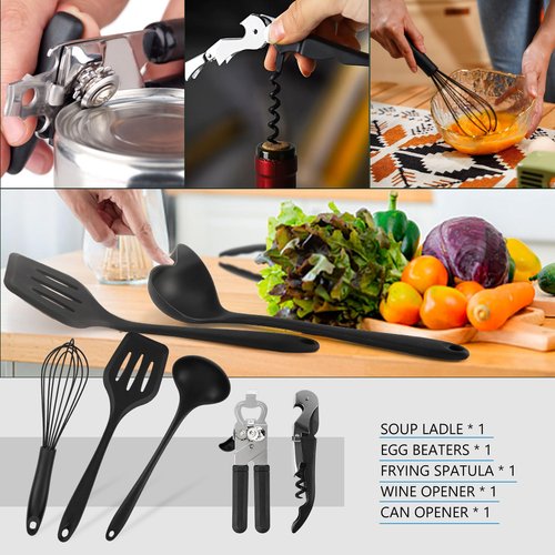 Wesqunie Camping Cookware Cooking Utensils Set - 25Pcs Camp Kitchen Essentials Kit, Portable Outdoor Camper Gear Accessories, Overland Equipment for RV Picnic Grill
