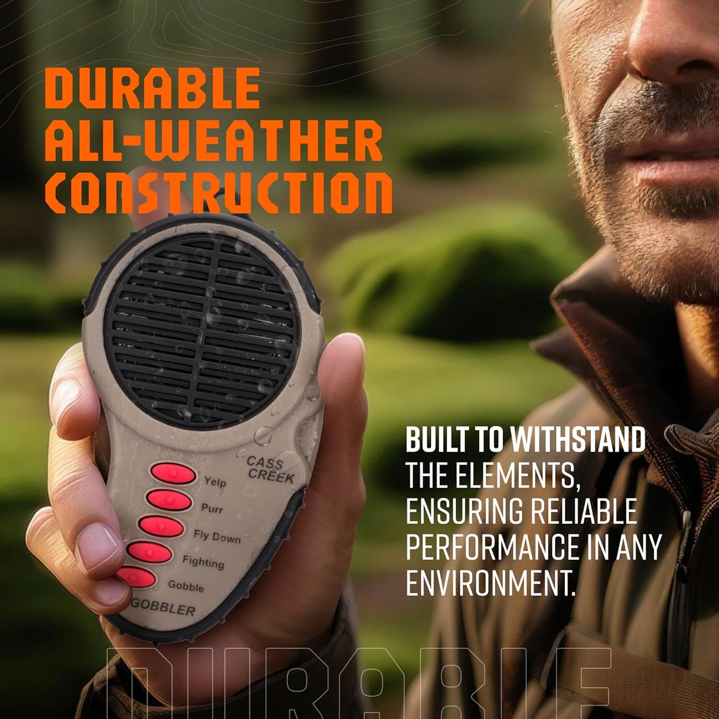 Cass Creek Ergo Call, Handheld Electronic Hunting Call, Compact Design, 5 Authentic Calls in 1, Expert Calls for Everyone