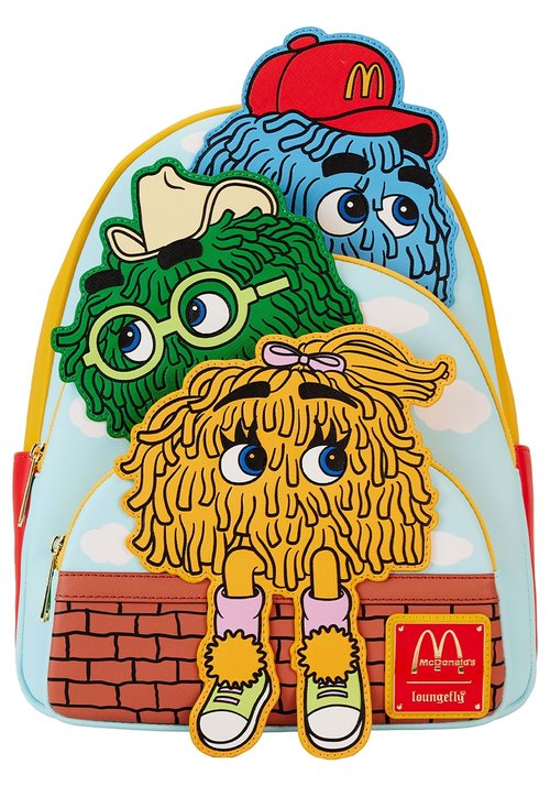 Loungefly McDonald's Fry Kids Triple Pocket Mini Backpack Standard