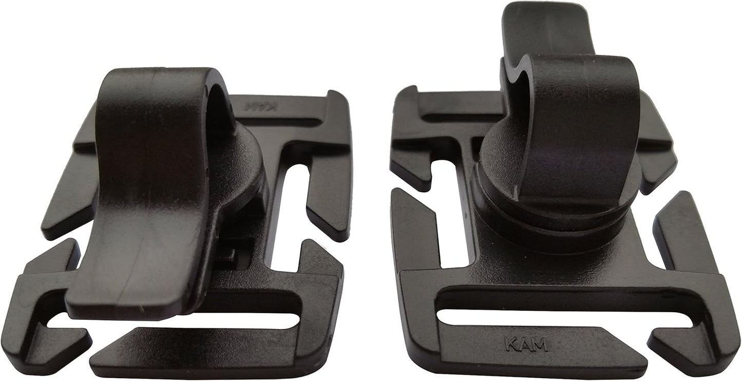 Seibertron 2Pcs X Tactical Hydration Water Bladder Drinking Tube Trap Strap Clip Holder Buckle Hose Webbing Clip
