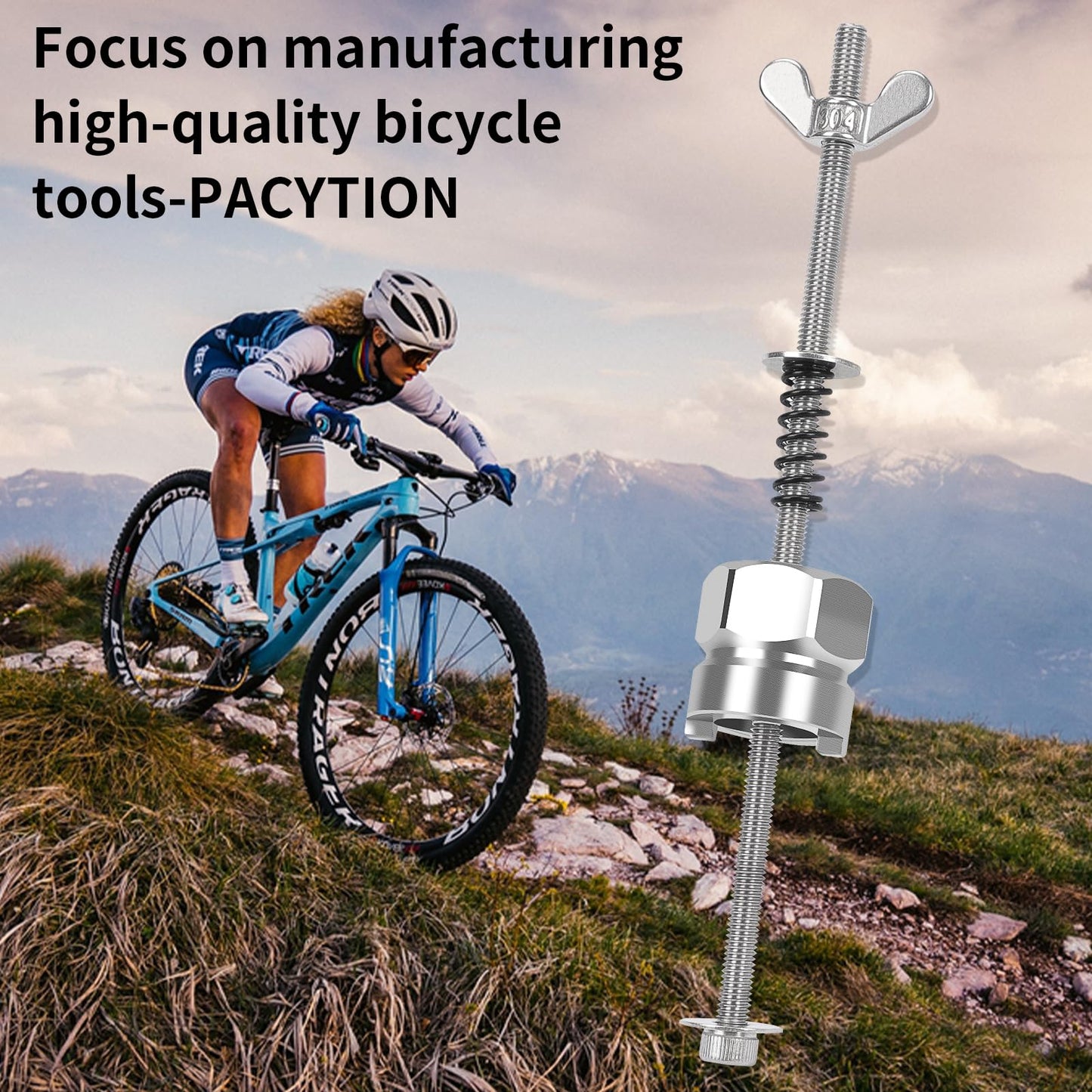 PACYTION Bike Freehub Remove Install Tool, Stainless Steel Bicycle Freehub Body Removal Tool, Bike Free Hub Quick Disassemble Tools for MTB Road Bikes Bike Repair Accessory