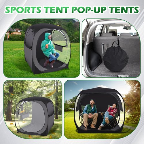 WORKOOT Sports Pod, Bubble Tent, Clear Tent, Pop Up Shelter, with UV Protection, Fiberglass Frame, Weather-Resistant Fabric & Carry Bag for Camping, Sports & Other Outdoor Activities (Medium)