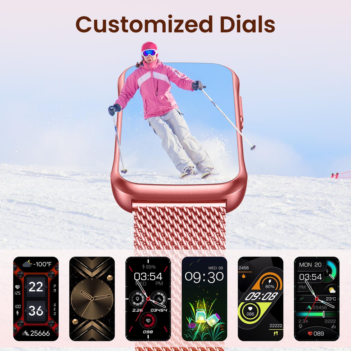 Fitness Tracker Smart Watch for Women: Health Activity Trackers with Heart Rate Blood Oxygen Sleep Monitor Step Counter Sport 1.47" Touchscreen IP68 Waterproof Smartwatch Compatible Android iOS