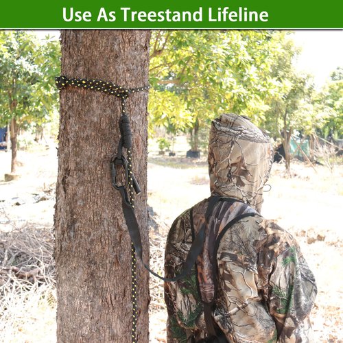 Boaton Reflective Treestand Safety Rope, Linemans Rope for Hunting, Tree Stand Safety Line, Tree Tether Rope, Life Lines for Tree Stands Hunting(10 feet)