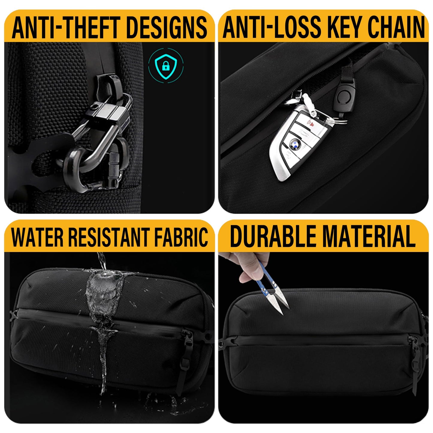 Adjustable Sling Bag for Men Women with Anti-theft Zipper,Multipurpose Crossbody Bags Chest Waist Belt,Water Resistant Fanny Pack Shoulder Hip Pack for Travel,Cycling,Work, Sport,Camo Green