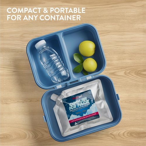 Magic Gel Ice Pack for Coolers - Long Lasting Lunch Box Ice Pack - Reusable Freezer Packs for Cool Boxes - No Leakage to Keep Food Dry in Cooler for Picnics and Outings