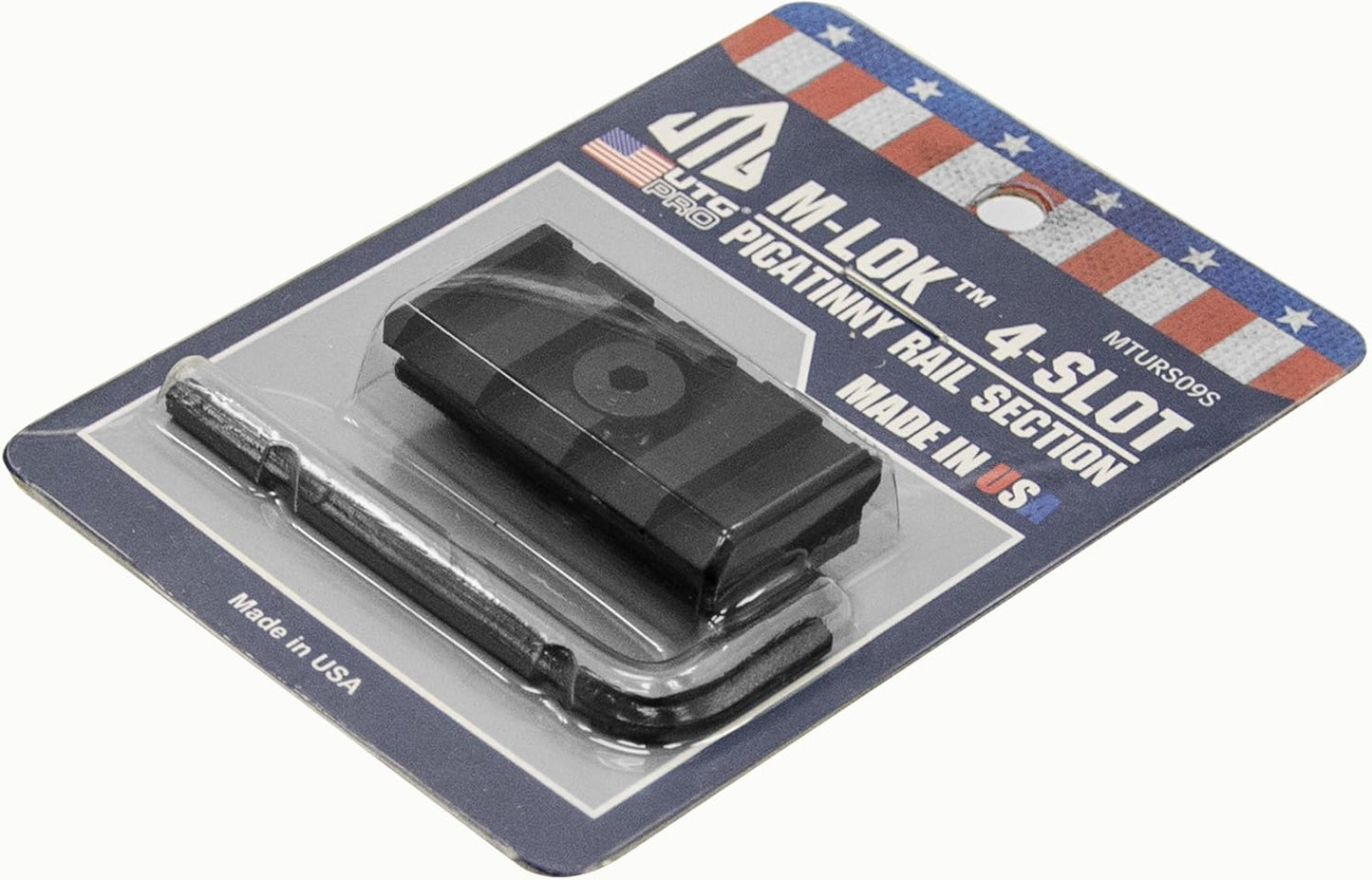 UTG PRO 4-Slot Picatinny Rail Section, Black