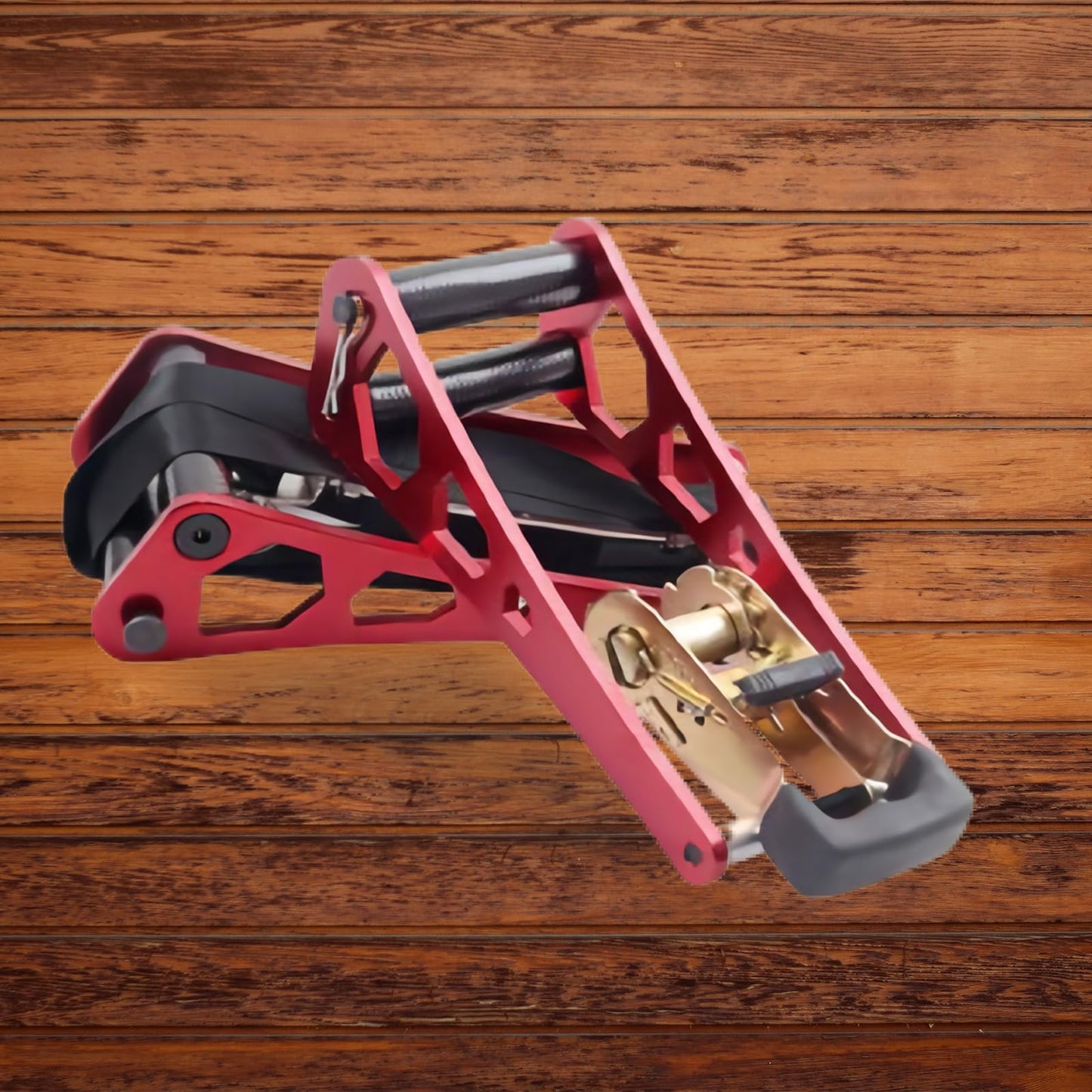 FENJANER Archer Compound Bow Press, Alumium Alloy Portable Hand Held Replace Bowstrings Tool, Press Ratchet Bow Limbs Open Accessories for Compound Bow & Crossbow (Red)