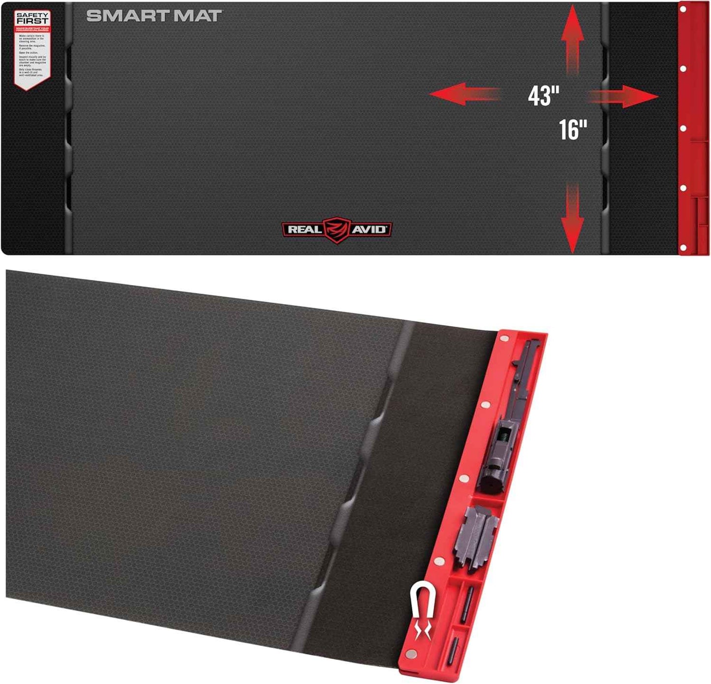 Real Avid Smart Gun Cleaning Mat - XXL 47.25”x19.5” or Universal 43"x16" - Non-Slip, Oil Resistant