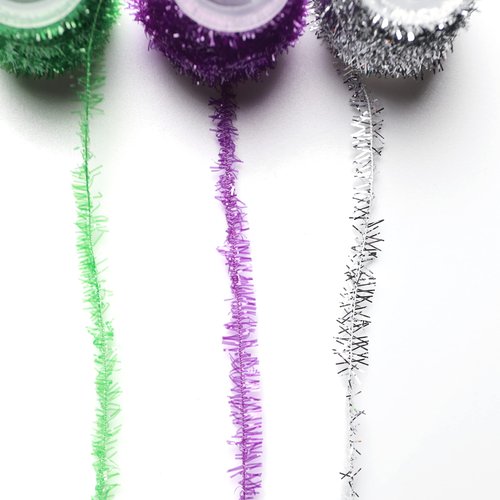 Tinsel Chenille Line Crystal Flash Line 15 Spools Multi Colors Fly Fishing Tying Material Total 150M for Bugs Flies
