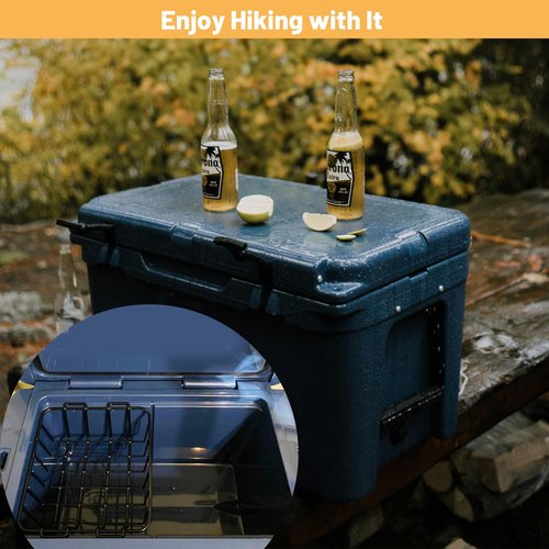 Omoojee 35/45 QT Cooler Basket, Compatible with YETI Tundra 35/45, Stainless Steel Storage Wire Cooler Rack, Black, 1 Pack