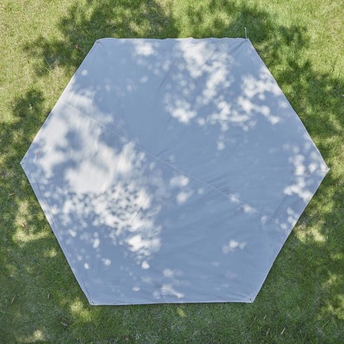 YDYJKI Waterproof Camp Tarp -Hexagonal Tent Tarp for Under Tent -Ground Sheet Mat for Camping Hiking Backpacking Outdoor Travel (M 8.5' X 7.2'-Khaki)