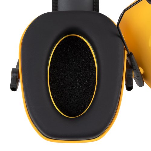 ULTRX NEW Shield Passive Earmuff – Slim Hearing Protection for Shooting, Yardwork, Construction, Woodworking - Yellow