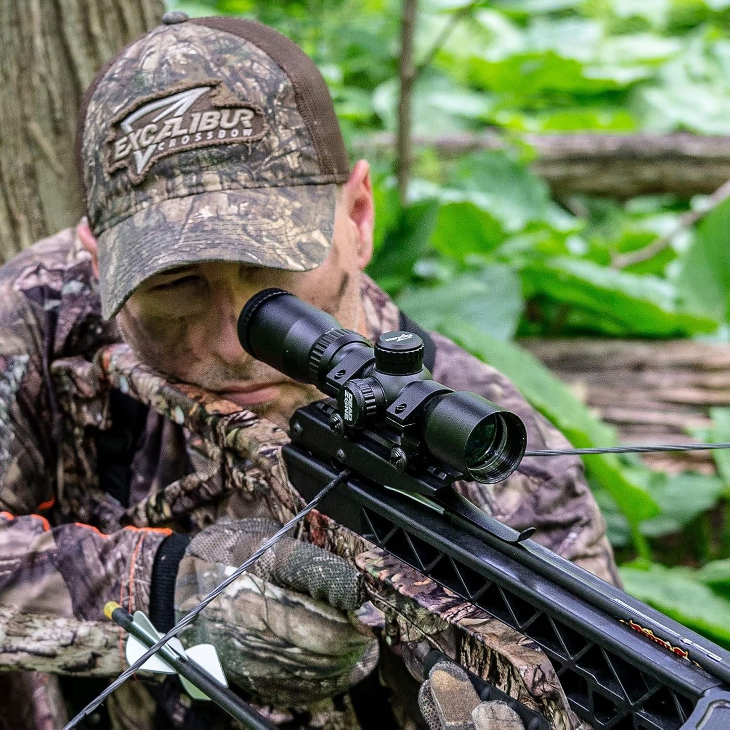 Excalibur Dead Zone Archery Hunting Durable Lightweight Compact Accurate Adjustable 1" Tube Crossbow Scope with Multi-Coated Lenses