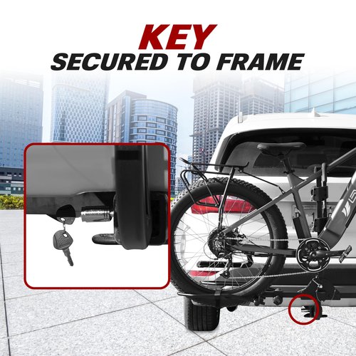 BV Bike Hitch Mount Rack Carrier for Car, Truck, SUV - Tray Style Smart Tilting Design (Standard/Fat Tire 2 Bike)