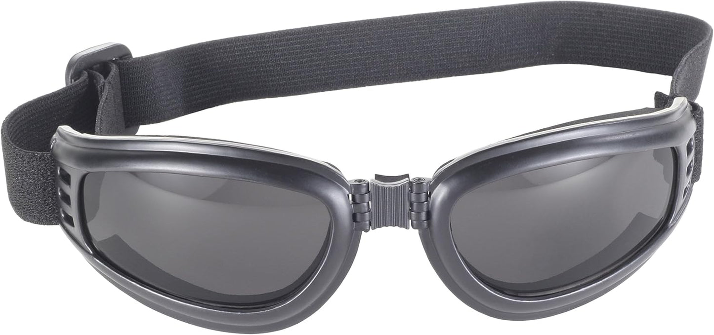 Pacific Coast Nomad Value Folding Riding Goggles Black Frame Smoke Lens