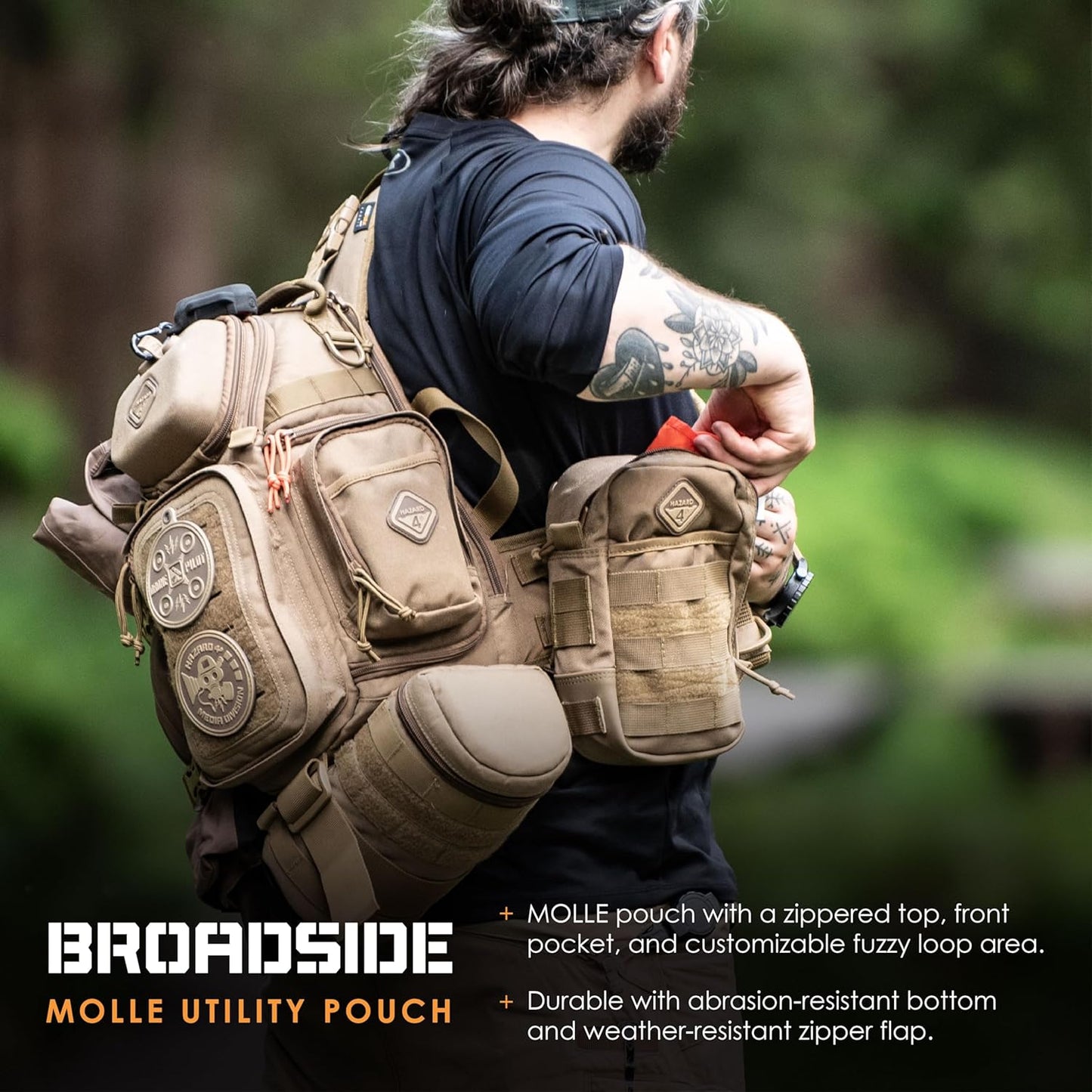 Hazard 4 Hazard 4 Broadside Large Utility Pouch with Molle, 9 X 5-Inch, Coyote