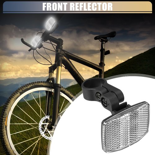 X AUTOHAUX Bike Reflectors 2.13"x1.54" Bicycle Warning Reflector Bike Accessories Plastic White