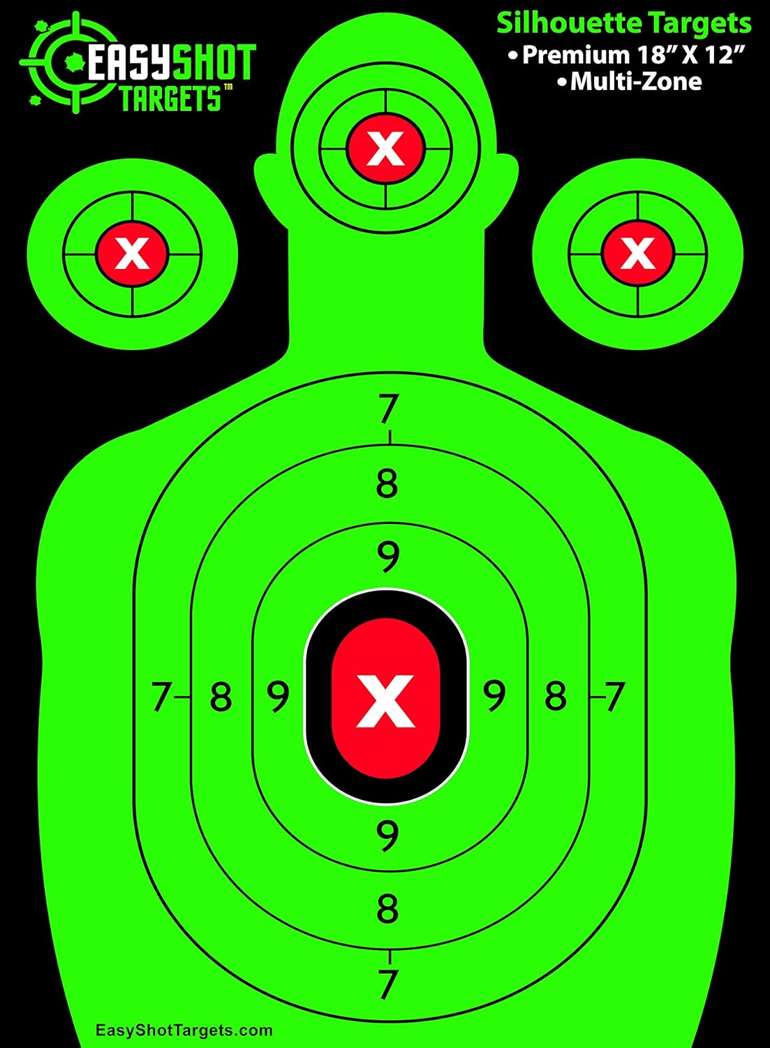 Shooting Targets 12 x 18inch Targets Highly Visible Neon Silhouette Paper Targets Heavy-Duty Paper Targets for Shooting in Short and Long Range Hunting Practice