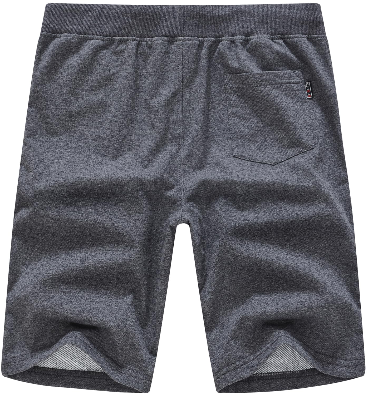QPNGRP Mens Shorts Casual Drawstring Zipper Pockets Elastic Waist Darkgray 34