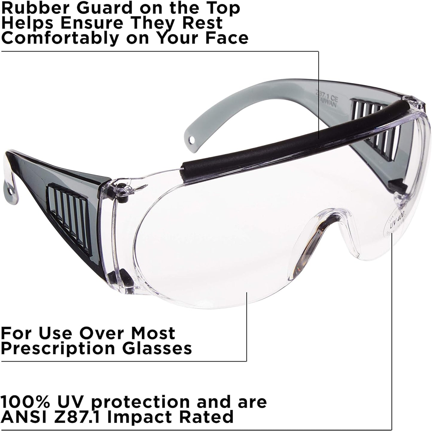 Allen Company - Ballistic Eye Protection for Men and Women - Shooting Accessories That Work with Prescription Glasses