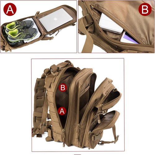 Small Military Tactical Backpack Army Assault Rucksack GYM Hiking Bug Out Bag