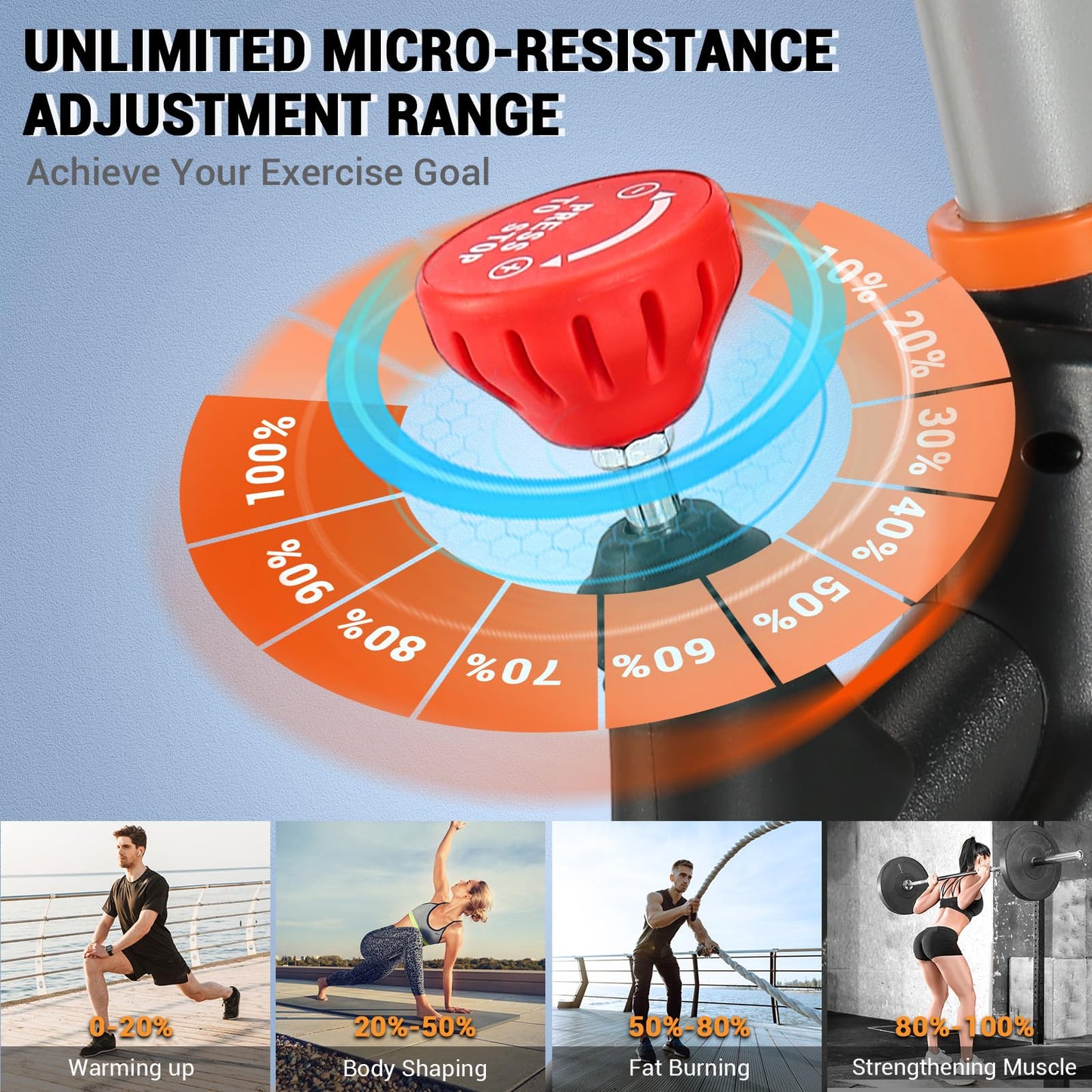 Exercise Bike, WENOKER Stationary Bike for Home, Indoor Bike with Silent Belt Drive, Heavy Flywheel, Multi-grips Handlebar and Upgraded Digital Display