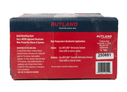 Rutland Soapstone Fire Bricks, Premium Firebricks for Wood-Burning Fireplaces & Woodstoves, Blue-Gray, 2,700+ F, Case of 6