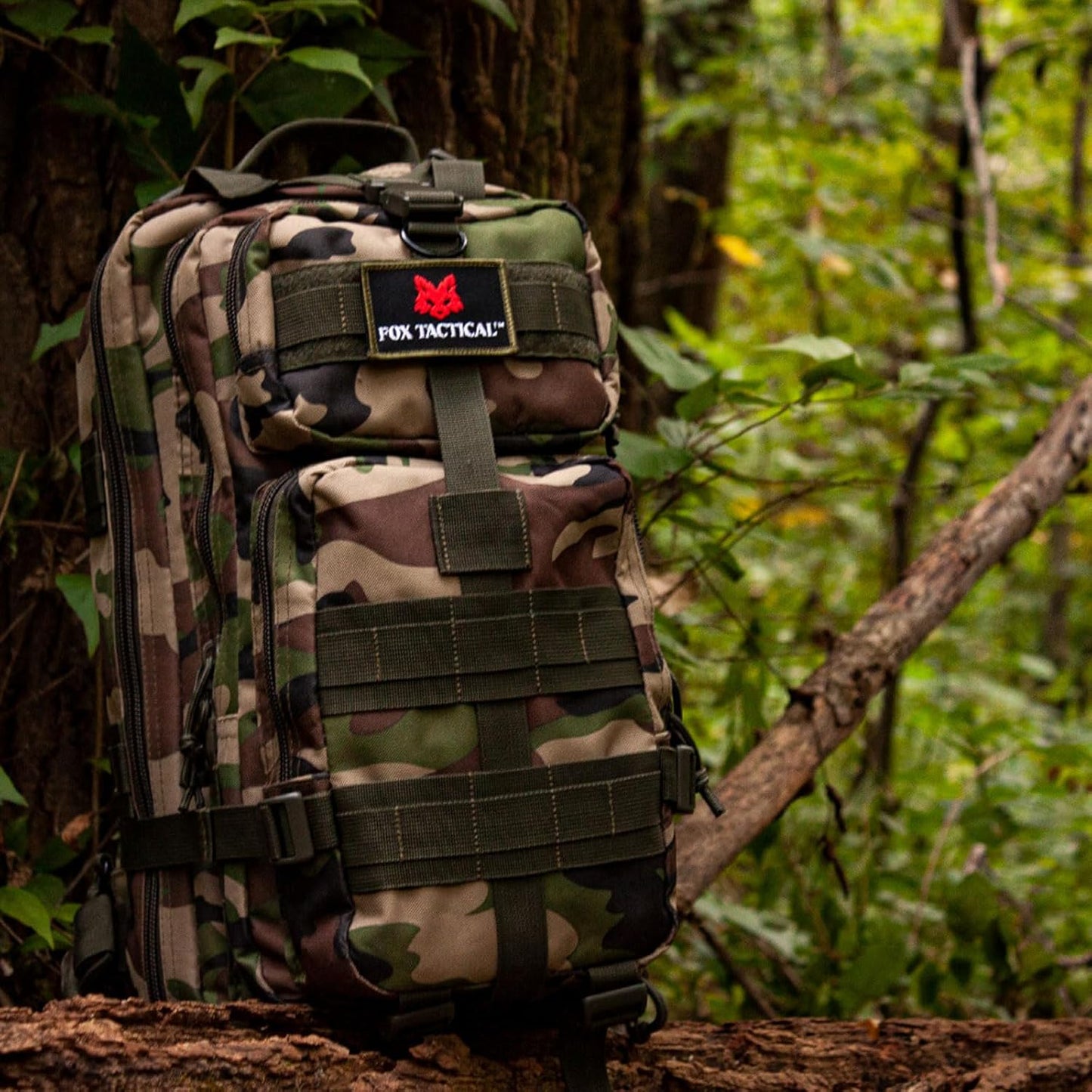 Fox Outdoor Products Medium Transport Pack | 29L Tactical Backpack with Organizer Pockets, MOLLE Webbing & Hydration Sleeve, Coyote