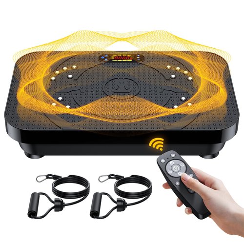 Vibration Plate Exercise Machine, OVANZA Whole Body Vibration Plate for Lymphatic Drainage, Burns Fat, Helps Toning, Weight Loss Shaping Wellness for Home Training Equipment