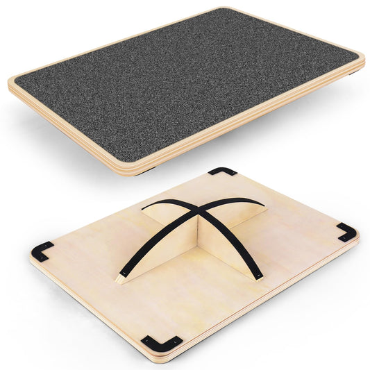 360 Degree Balance Board Professional Wobble Board for Adults Anti-Slip 350LBS Balance Boards for Physical Therapy Standing Desk Core Strength Wooden Balance Board Rocker Board