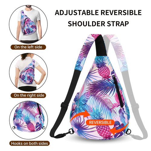 HUA ANGEL Crossbody Sling Bag for Men & Women Lightweight Waterproof Chest Shoulder Bag for Travel Hiking & Everyday Use