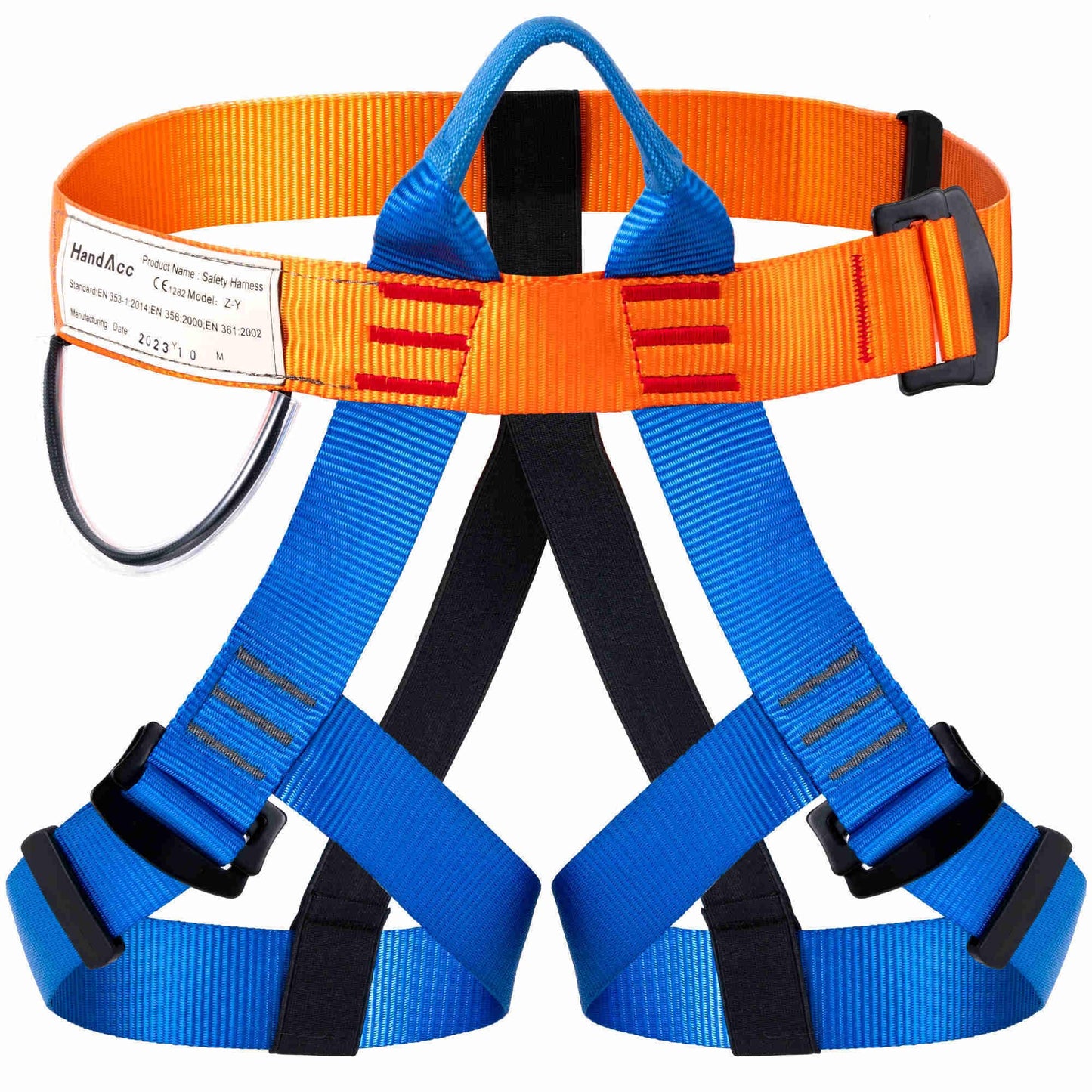 HandAcc Safety Belt for Tree Climbing, Rock Climbing, Zipline - Half Body Guide Belt for Women, Men & Novices