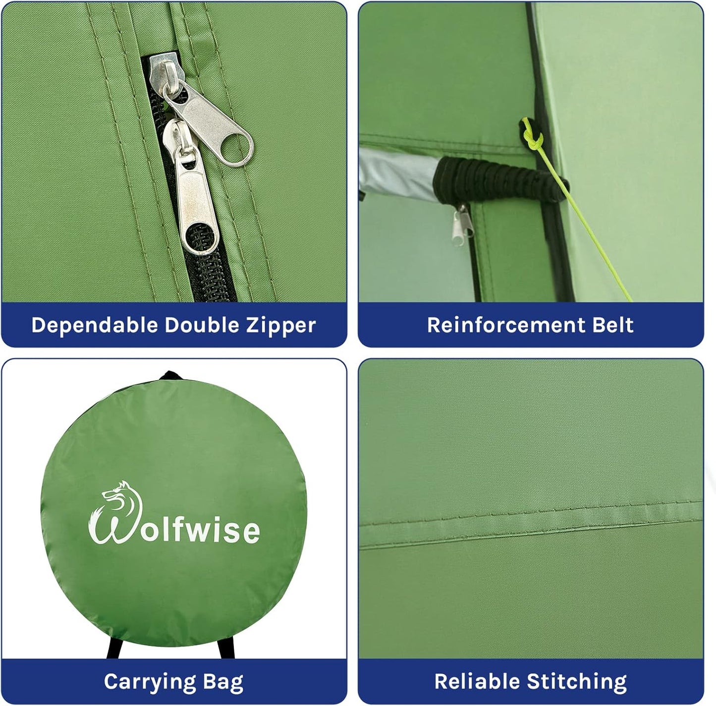 WolfWise Pop Up Privacy Shower Tent Portable Outdoor Sun Shelter Camp Toilet Changing Dressing Room