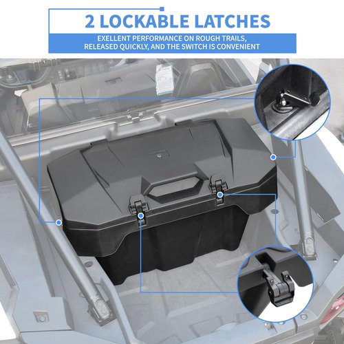 UTVSXPERT 82QT Forward Cargo Storage Box for Polaris RZR XP/XP 4 1000, Waterproof Poly Forward Cargo Storage Bin for Polaris RZR 1000 Accessories, Replace #2889611