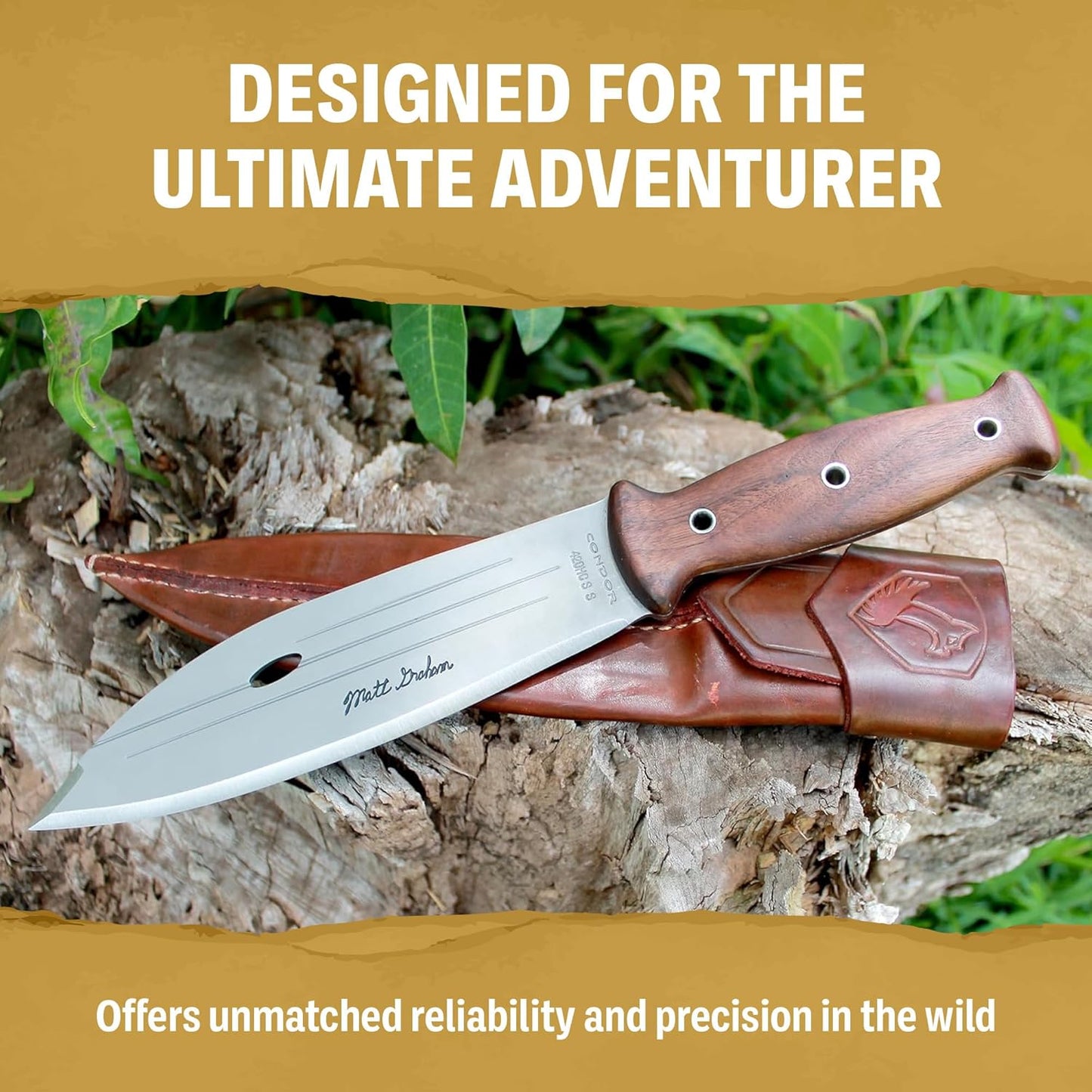 Condor Tool & Knife Bushlore Blade Blank - 1075 High Carbon Steel - Knife Blank with a Scandi Grind - Product is Sold Without Sheath - 4.3in Blade - 4.6oz