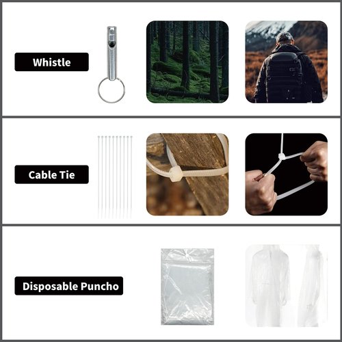 RHINO RESCUE Survival First Aid Kit, Emergency Kit Molle Pouch IFAK Medical Kit for Vehicles Car Camping Backpacking Hiking Hunting Black