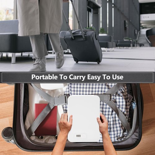 Sgorlds Car Portable Gun Safe for Handgun and Valuables, Pistol Safe, Handgun Lock Box for Car, Home, Vehicle, 9.4" x6.6" x1.8", White