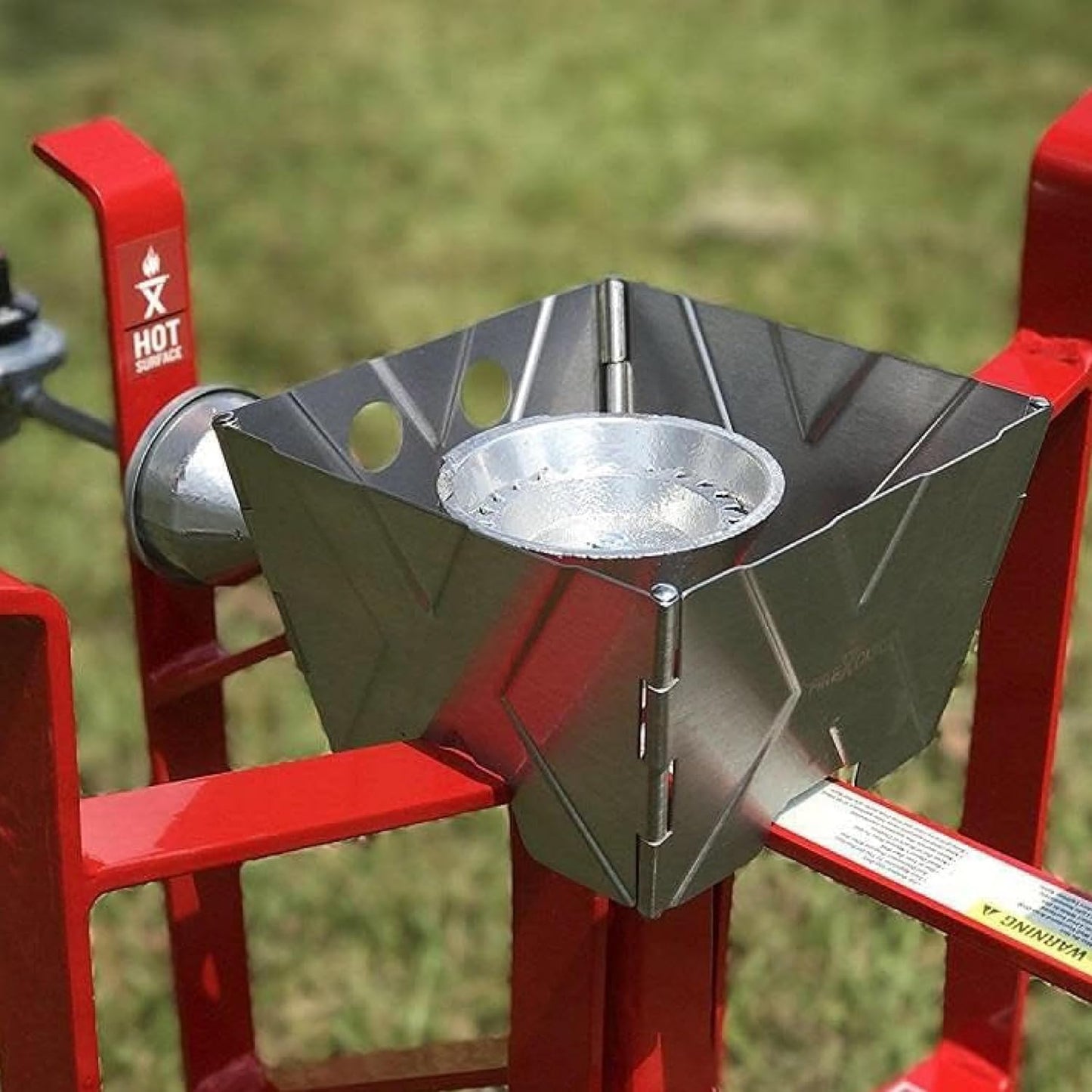 FIREDISC Wind Helmet Stainless Steel Wind Protection Cover TCGWH4L, Wind Screen for Camp Stoves Designed for FIREDISC Cookers, Camping Stove Windscreen Maintains Even Heat and Delicious Cooking