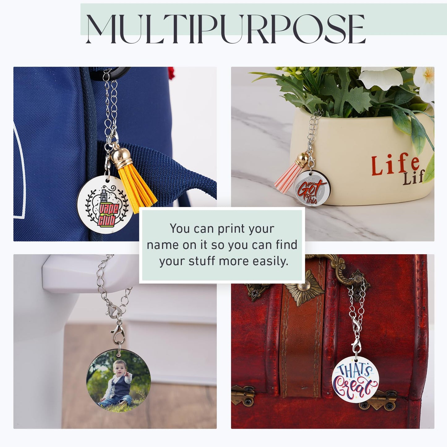 for FACULX 20 Sets Sublimation Letter Charms Accessories for Cup Sublimation Blanks Bulk Personalized Name ID Cup Charm for Tumbler with Chains Jump for RING DIY Crafts