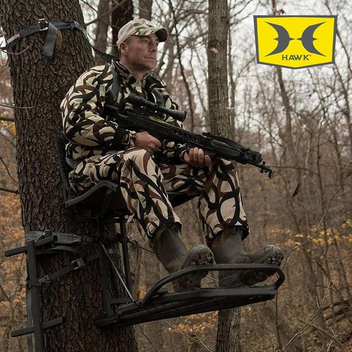 Hawk Steel Hang-On Adjustable Hunting Game Deer Tree Stand