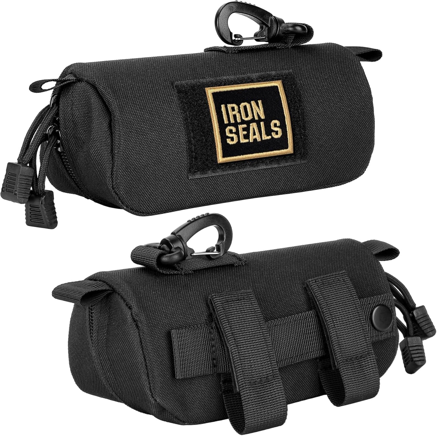 IronSeals Extra Large Tactical Molle Sunglasses Case Anti-Shock Semi-hard Clamshell Glasses Case, X-Large
