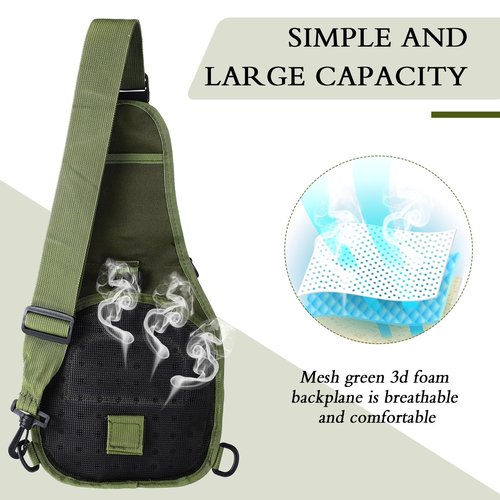 Hungdao 7 Pcs Fishing Tool Kit Fishing Gear Backpack Pliers and Equipment Include Hook Remover Backpack Pliers Kit Scale Gripper Weigh Separator(Army Green)