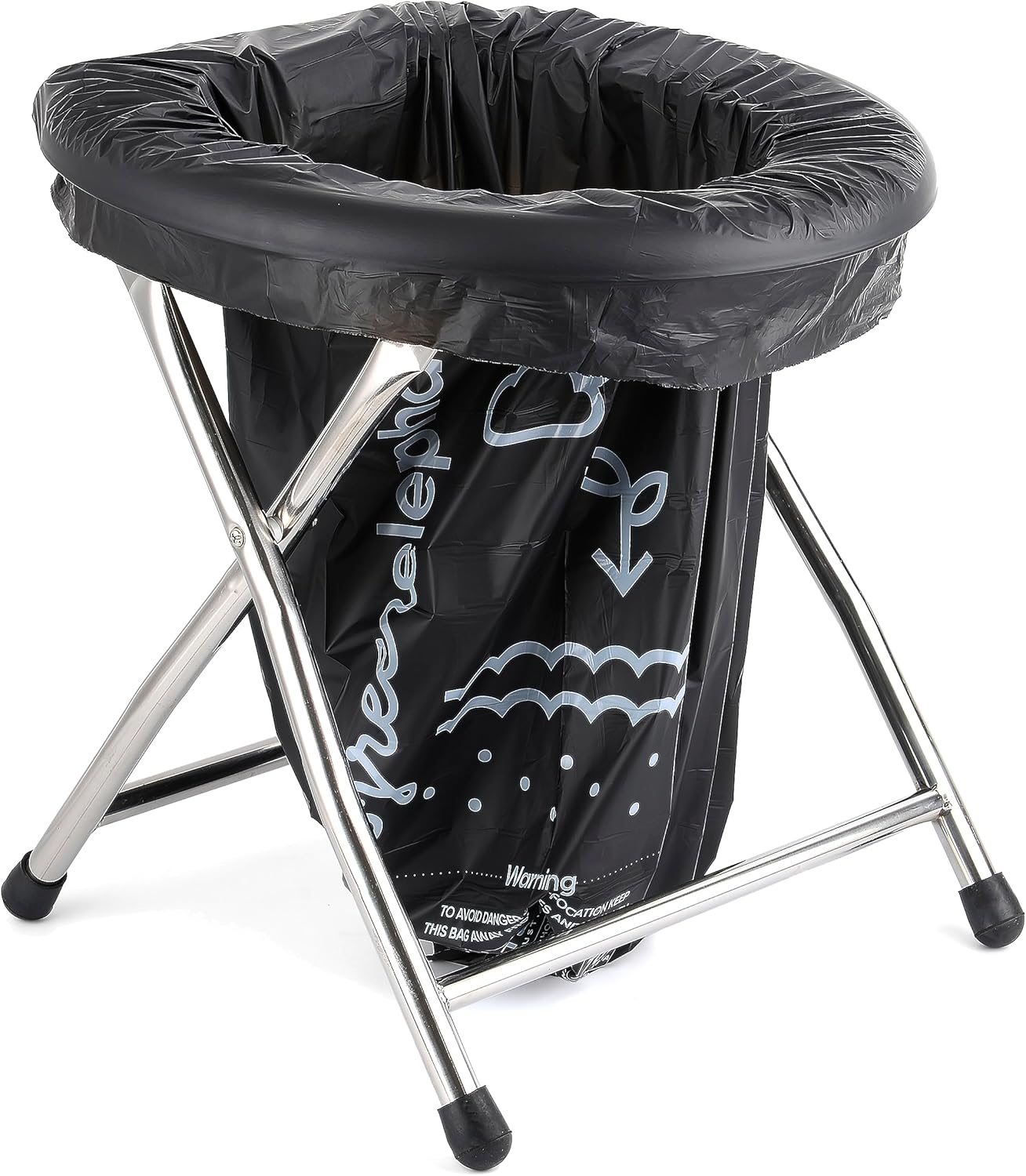 Green Elephant Portable Waste Bags – Camping Potty Liners, Biodegradable Sanitary Bags for 5 Gallon Bucket, Outdoor Use, 15 Count, 8 Gal (1 Pack)