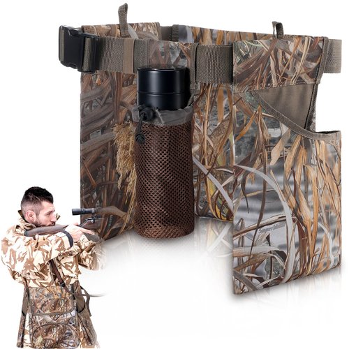 Clysee Multifunction Dove Hunting Gear Bags Camo Hunting Belt for Men Waterproof Dove Belt Adjustable Decoys Shell Pouches Water Bottle Carrier for Outdoor Camping Hiking Fishing