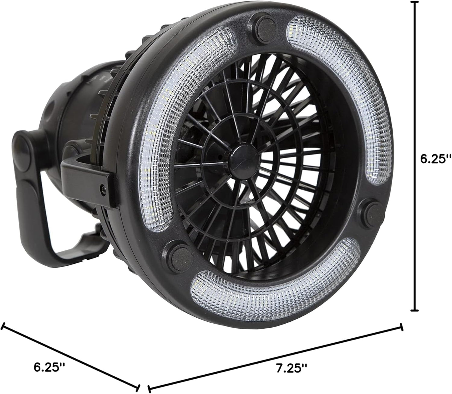 Stansport 450 LED Camping Lantern with Fan - Portable Black Outdoor Light