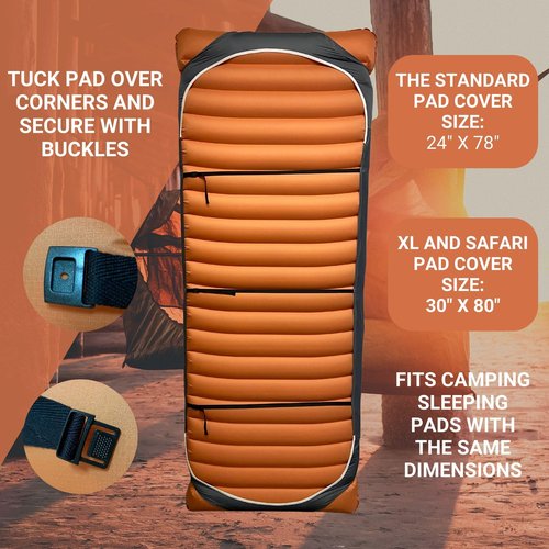 Haven Insulated Pad Cover - Hammock Accessories for Insulated Hammock Pad - Camping Hammock Sleeping Pad Accessories - Second Gen (Standard Size)(Pad Not Included) (XL/Safari Size 80L x 30W)