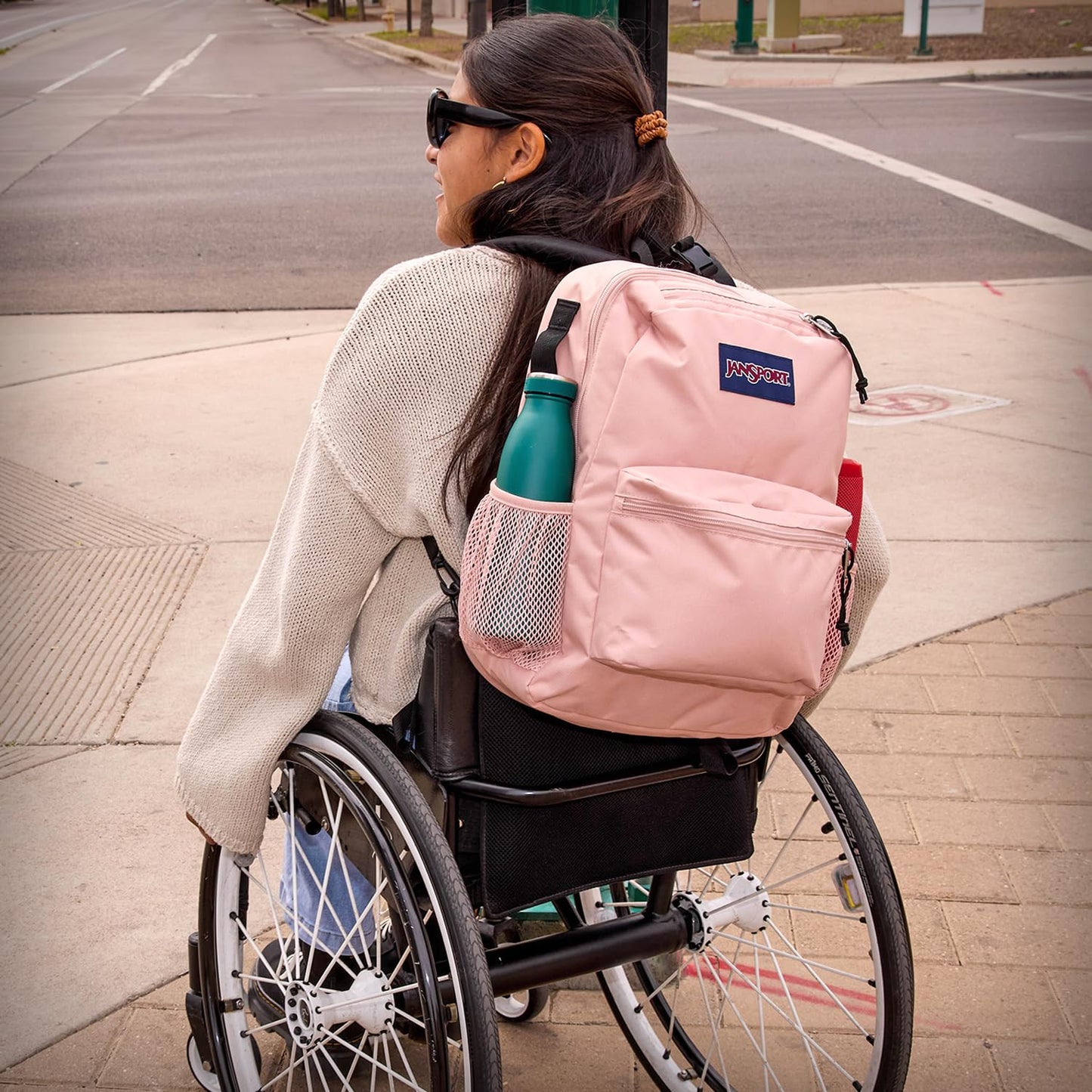 JanSport Central Adaptive Backpack – Wheelchair & Walker Compatible, Tuck-Away Shoulder Straps, Adjustable Backrest Loops & Anchor Straps, Iconic Design, Bad Bows
