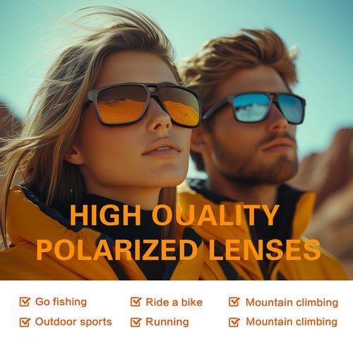 Occhsouo Polarized Sports Sunglasses for Men: UV400 Protection Sun Glasses for Women Lightweight Sunglasses for Fishing Running TR90