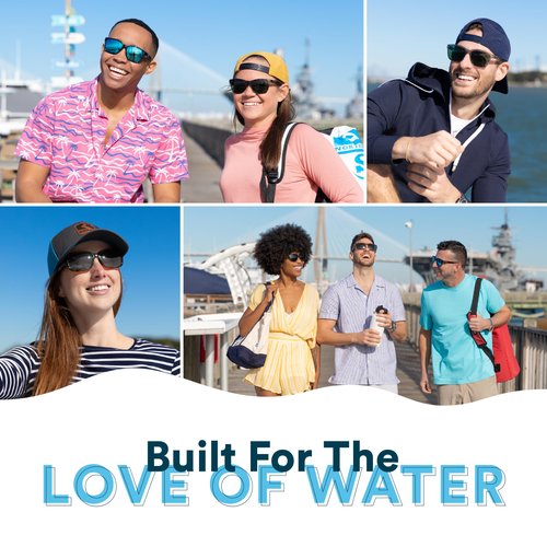 Rheos Folly Floating Polarized Sunglasses | 100% UV Protection | Boating & Fishing | Water Sports | Anti-Glare (Gunmetal | Smoke)